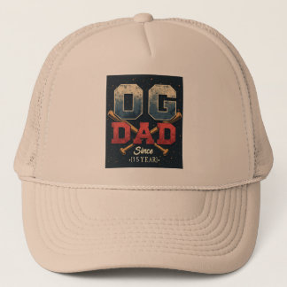 Personalized OG Dad Vintage Baseball Father's Day  Trucker Hat