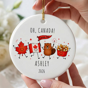 Personalized Oh Canada Trip Ornament
