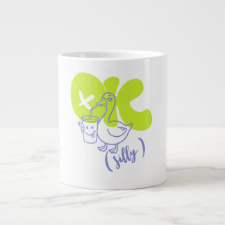 Personalized OK Silly Goose Mug, Sarcastic Coffee Large Coffee Mug