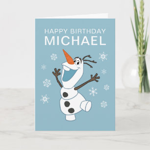 Personalized Olaf Frozen Birthday Card