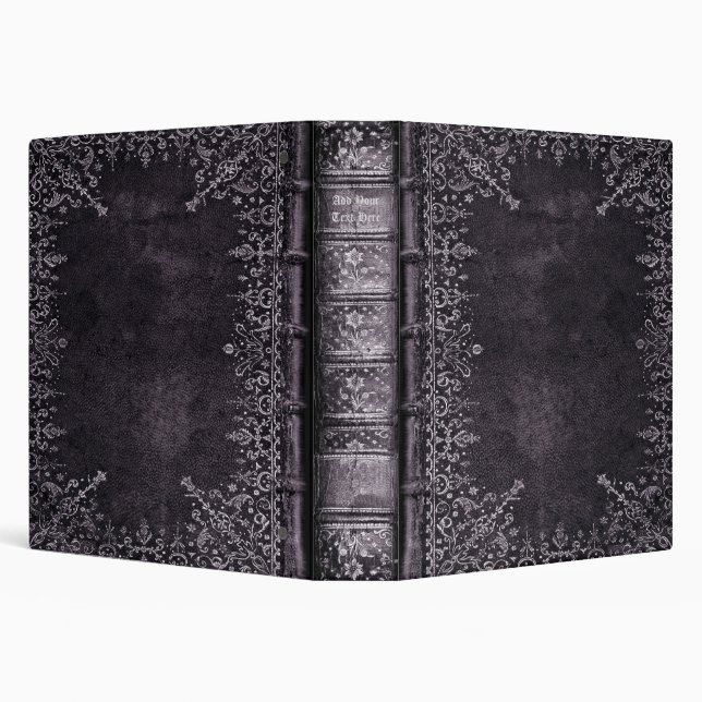 Personalized Old Book 3-Ring Binder (Background)