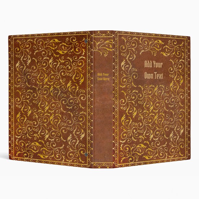 Personalized Old Book 3-Ring Binder (Background)