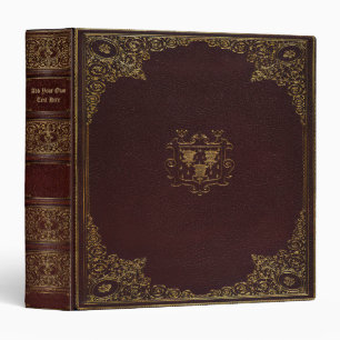 Personalized Old Book 3-Ring Binder