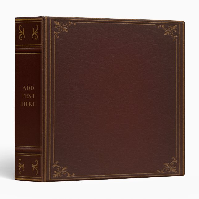 Personalized Old Book 3-Ring Binder (Front/Spine)