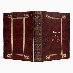 Personalized Old Book 3-Ring Binder