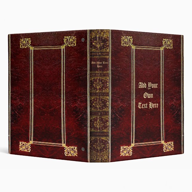 Personalized Old Book 3-Ring Binder (Background)