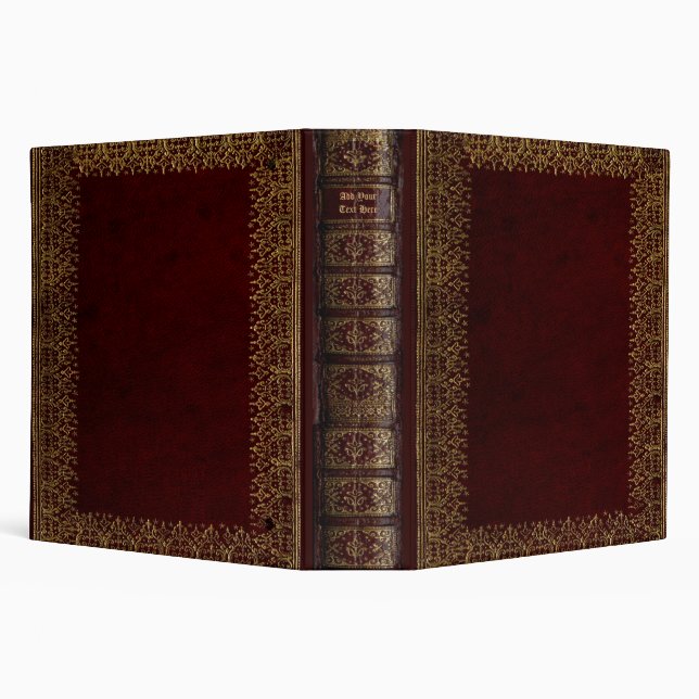 Personalized Old Book 3-Ring Binder (Background)