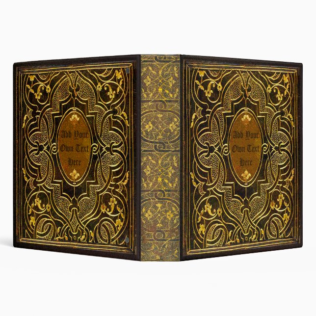 Personalized Old Book 3-Ring Binder (Background)