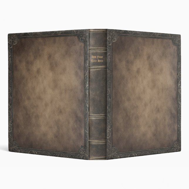 Personalized Old Book 3-Ring Binder (Background)