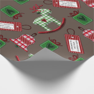 Personalized Old Fashioned Ornaments Wrapping Paper