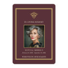 Personalized Old Money Burgundy Funeral Photo