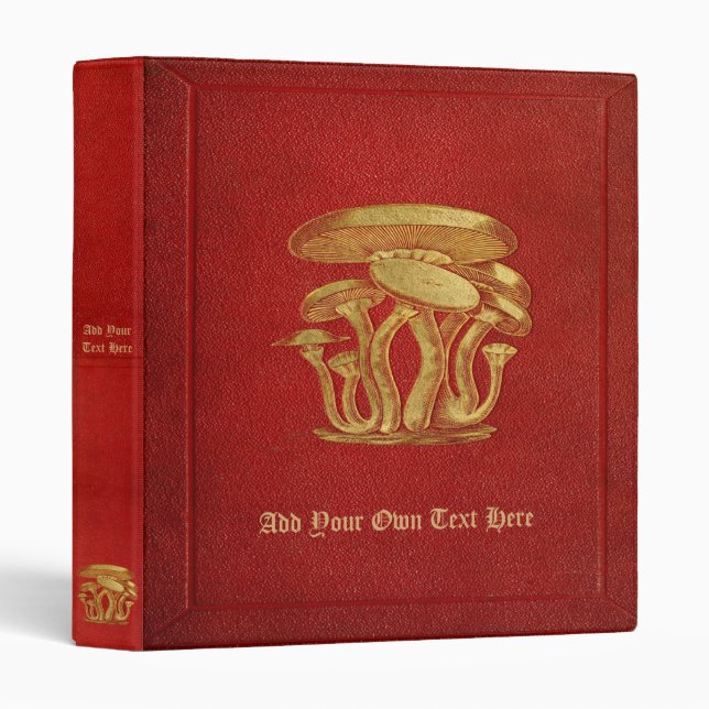 Personalized Old Musrooms Book 3-Ring Binder (Front/Spine)