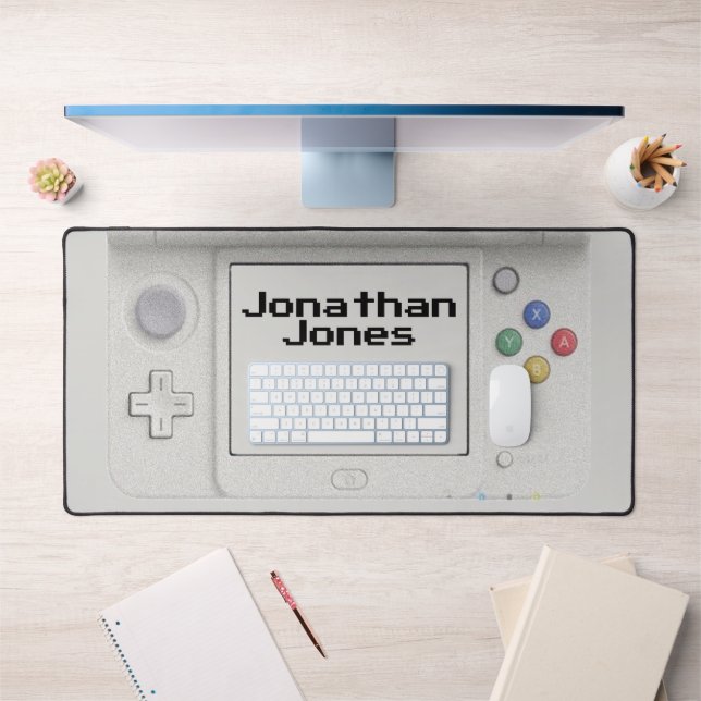 Personalized Old School Handheld Electronic Game  Desk Mat (Office 1)