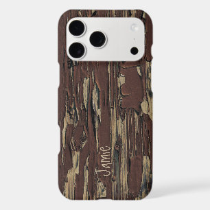 Personalized Old Wood Country Chic iPhone Case