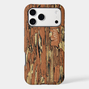 Personalized Old Wood Rustic Rugged iPhone Case