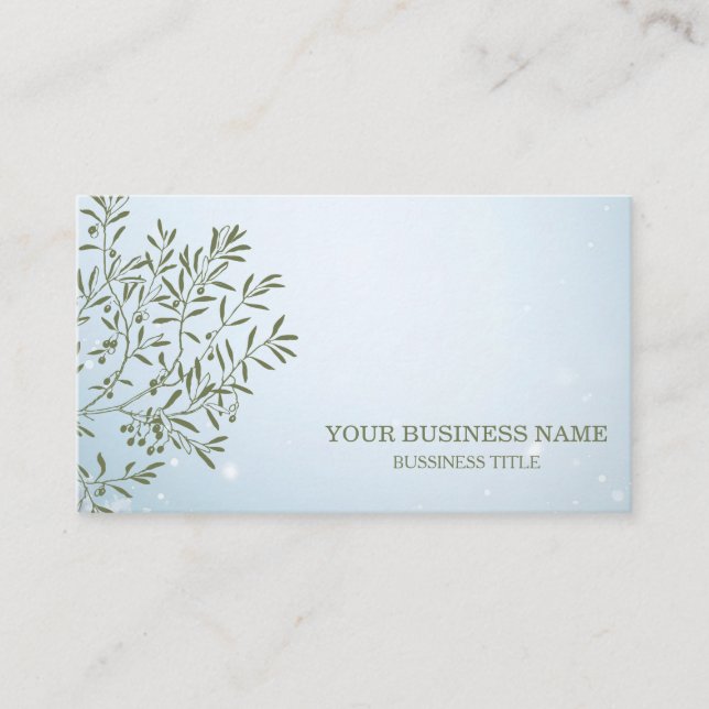 Personalized Olive Branch Catering Chef Business Card (Front)