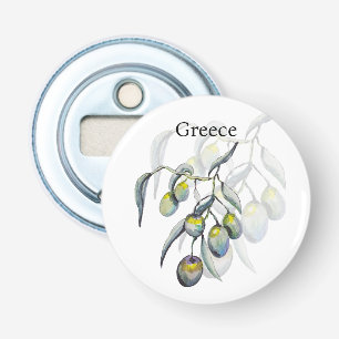 Personalized Olive Branch Watercolor Hand-painted Bottle Opener