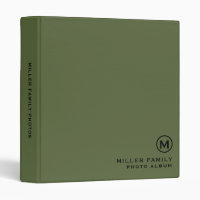 Personalized Olive Green Family Photo Album