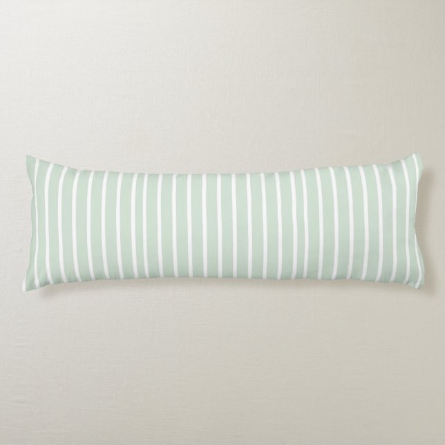 Personalized Olive Stripes  Body Pillow (Front)