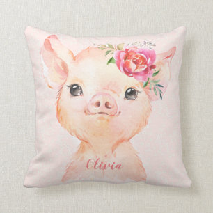 Personalized Olivia Pigsley Square Pillow