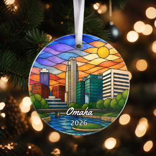 Personalized Omaha Acrylic Ornament, Custom Nebras Ornament