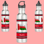 Personalized Oman Flag Back To School   710 Ml Water Bottle<br><div class="desc">Personalized Oman Flag Back To School stainless steel water bottle. Customize it with your name for a chic girly unique look.</div>
