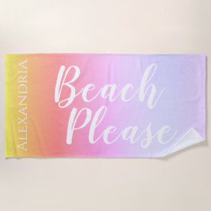 Personalized Ombre Beach Towel