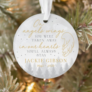 Personalized On Angels Wings Ornament