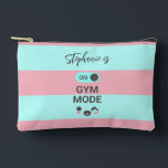 Personalized On Gym Mode Pink Blue Accessory Pouch<br><div class="desc">🎒💖 Create a Gym Mode Pink Blue Pouch, adding a name for a unique vibe. 🎀💖 Perfect for makeup, gym gear, or travel accessories, it’s stylish and handy. 🌸✨ Type the name before checkout to make it yours. 🎁 #GymAccessoryPouch #CuteWorkoutStyle #FitnessGift @ActiveMoms @TravelFans @GiftSeekers 👉 Customize your pouch today and...</div>