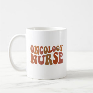 Personalized Oncology Nurse Retro Typography Coffee Mug