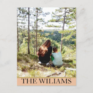 Personalized One Big Family Photo In Pastel Tones Postcard