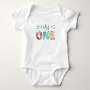 Personalized ONE First Birthday Baby Bodysuit