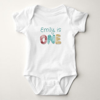Personalized ONE First Birthday Baby Bodysuit