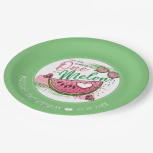Personalized One In A Melon Birthday Paper Plate
