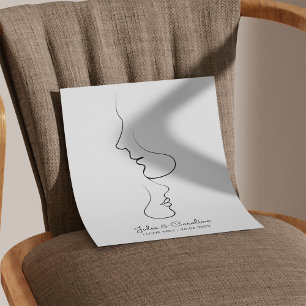 Personalized, One Line, Love, Boho, Arabic  Photo Print