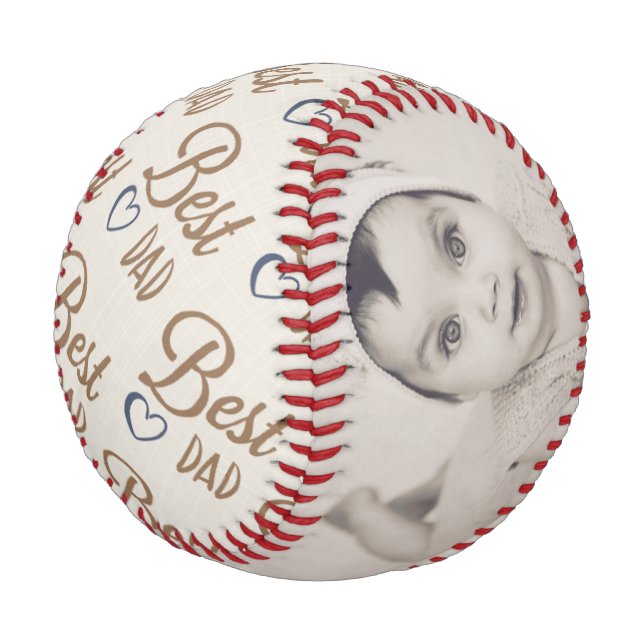 Personalized One Of A Kind Custom Made Fathers Day Baseball (Angled)