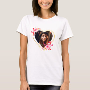 Personalized One Of A Kind Heart Photo  T-Shirt