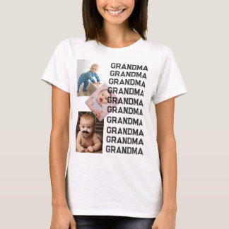 Personalized One Of A Kind Photo Collage GRANDMA T-Shirt