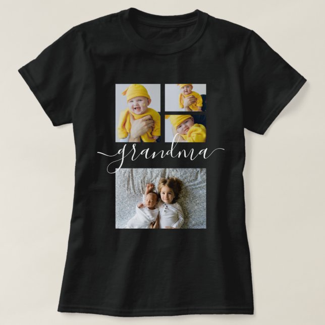 Personalized One Of A Kind Photo Collage T-Shirt (Design Front)