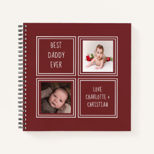 Personalized One of a Kind Two Photo Template Notebook