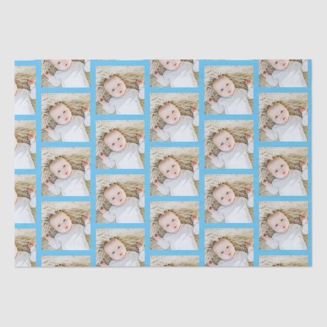 Personalized One Photo Pattern Tissue Paper (Front)