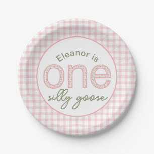Personalized "One Silly Goose" Birthday Plate