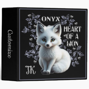 Personalized Onyx - Heart Of A Lion Black Binder
