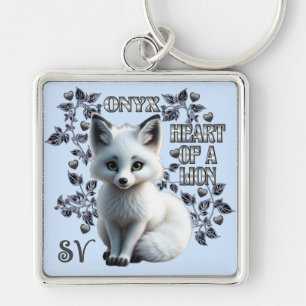 Personalized Onyx - Heart Of A Lion Keychain