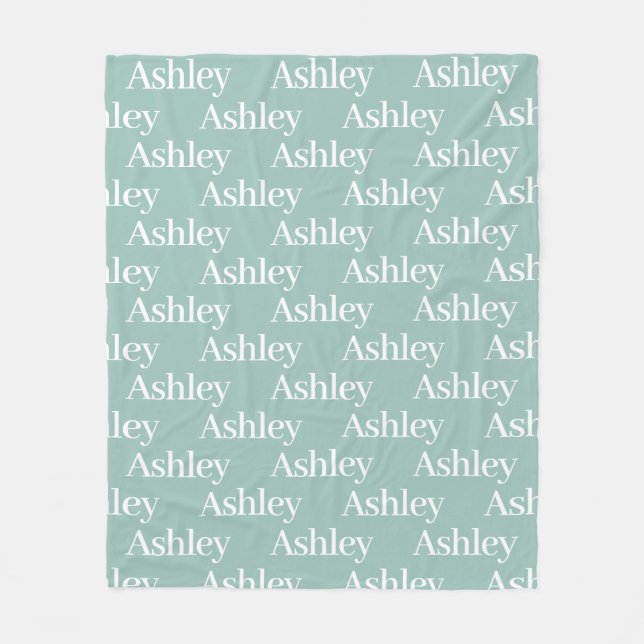 Personalized Opal Repeating Family Name Fleece Blanket (Front)