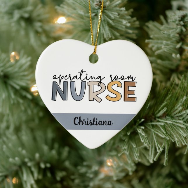 Personalized Operating Room Nurse OR Nurse Ceramic Ornament (Tree)