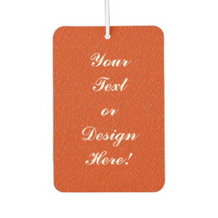 Personalized Orange Air Freshener with Texture