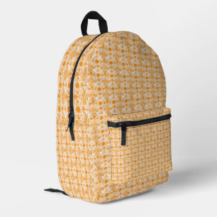 Personalized Orange Boho Pattern Backpack