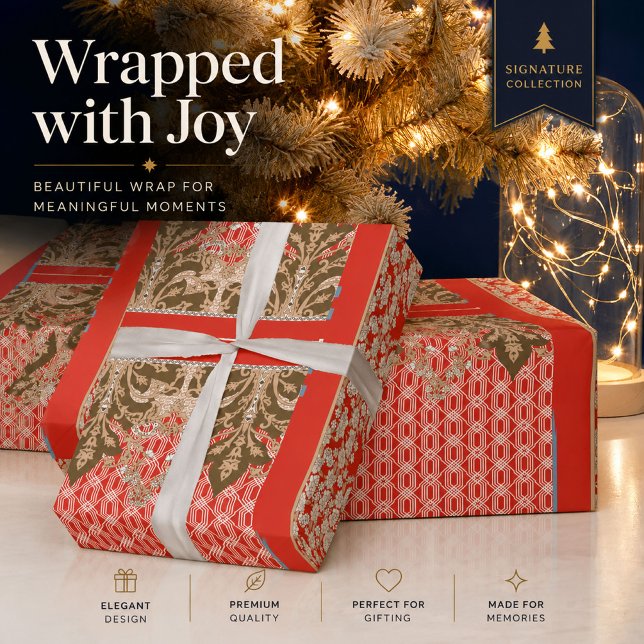 Personalized Orange Brown Baby Gift Wrap (Creator Uploaded)