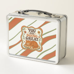 Personalized Orange Cat Lunch Box